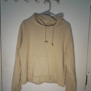 Tan medium cropped hoodie